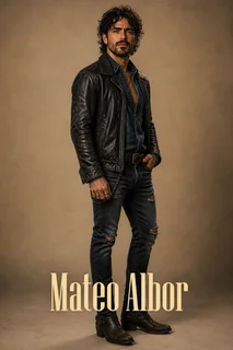 Mateo Albor — Full body, right three-quarter view